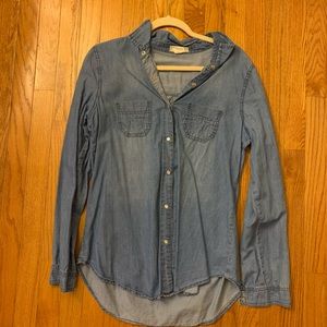 Light denim button up long sleeve
